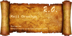 Reil Orsolya névjegykártya